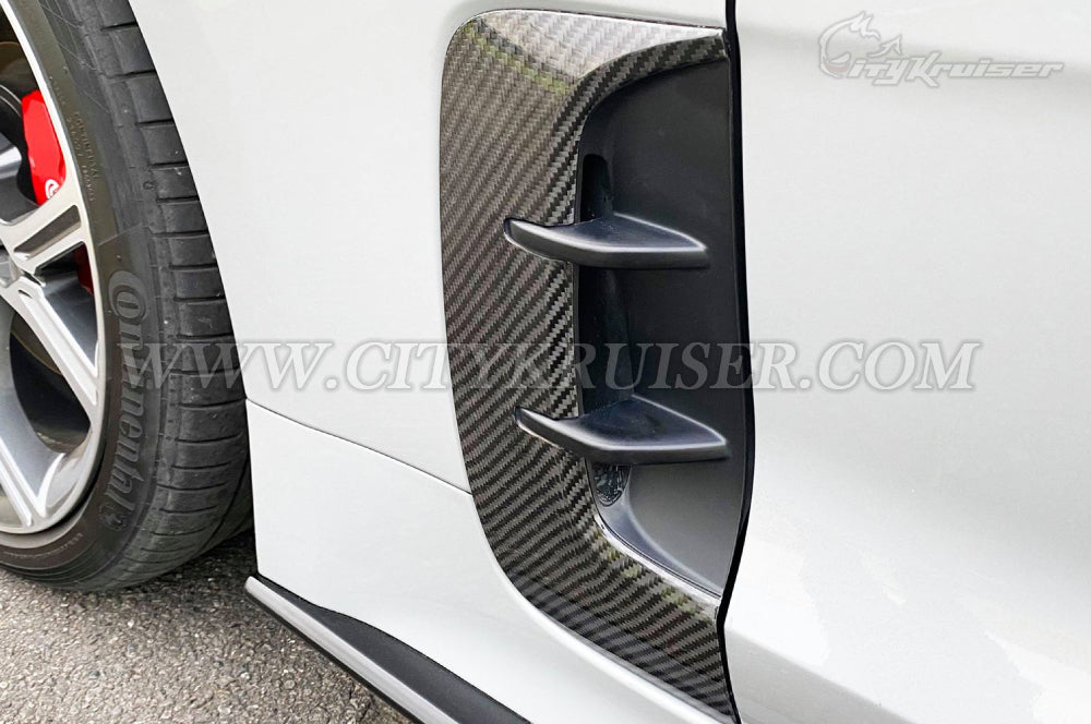 2018-2022 Kia Stinger Fender Vent Add-On Insert (Dry Carbon Fiber)