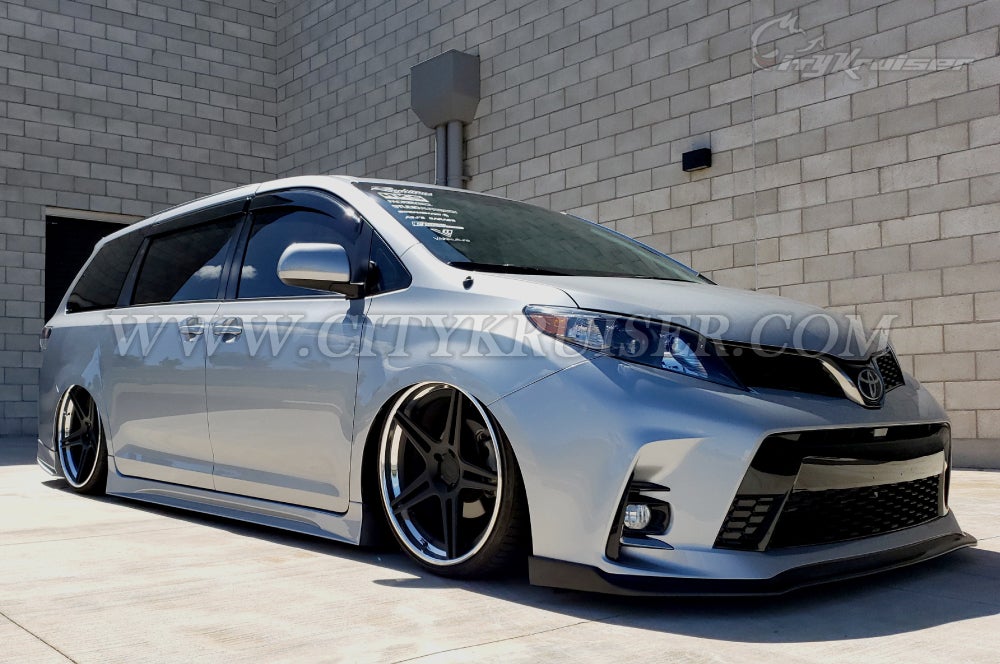 CityKruiser MP-Style Front Bumper Lip For Toyota Sienna SE LE XLE 2018-2020 (Unpainted ABS)