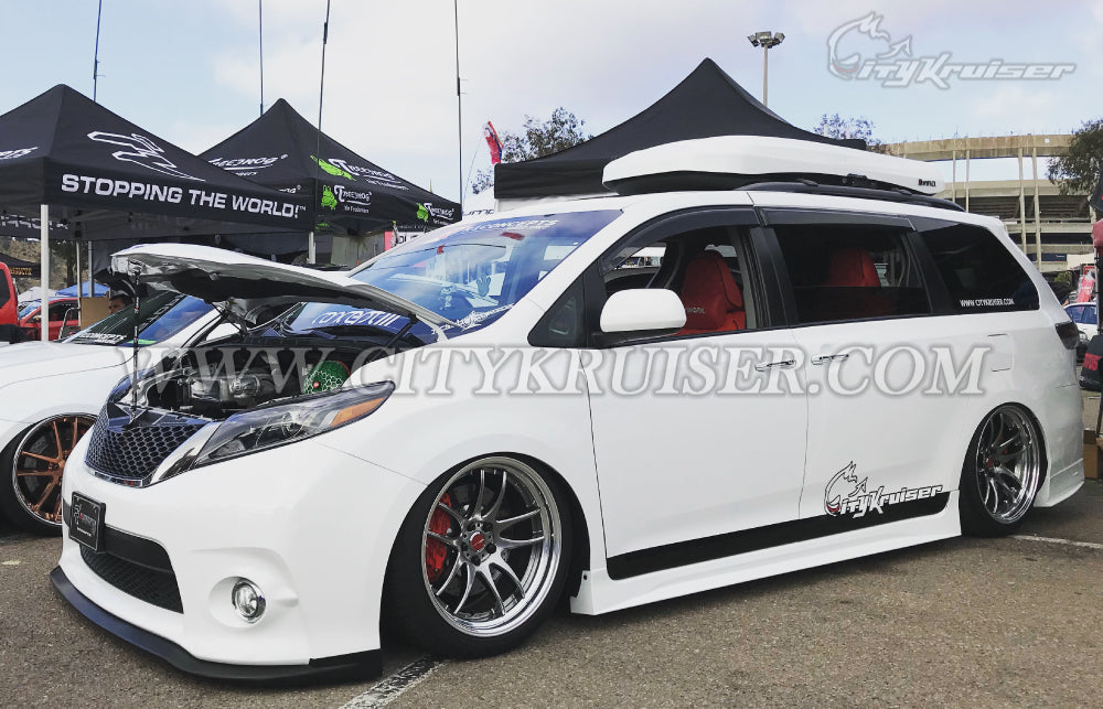 2011-2020 Toyota Sienna CK Style V2 Window Rain Guard Visors (Tinted)